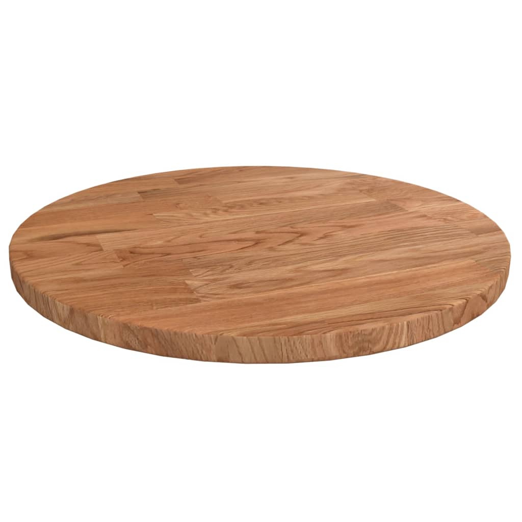 Dessus de table rond Marron clair Ø30x1,5 cm Bois chêne traité Plateaux de table vidaXL   