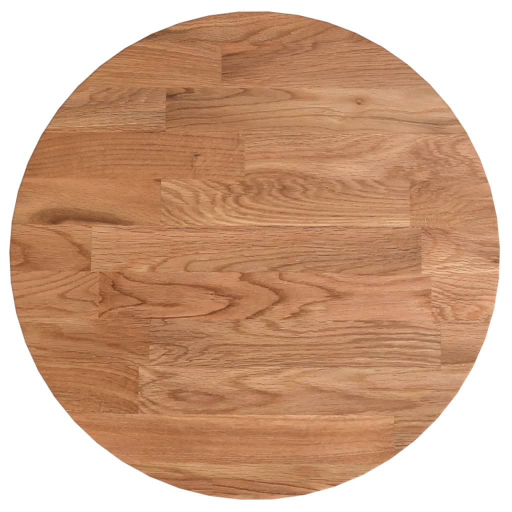 Dessus de table rond Marron clair Ø30x1,5 cm Bois chêne traité Plateaux de table vidaXL   