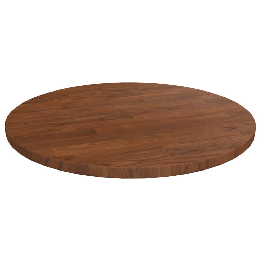 Dessus de table rond Marron foncé Ø40x1,5cm Chêne massif traité Plateaux de table vidaXL   