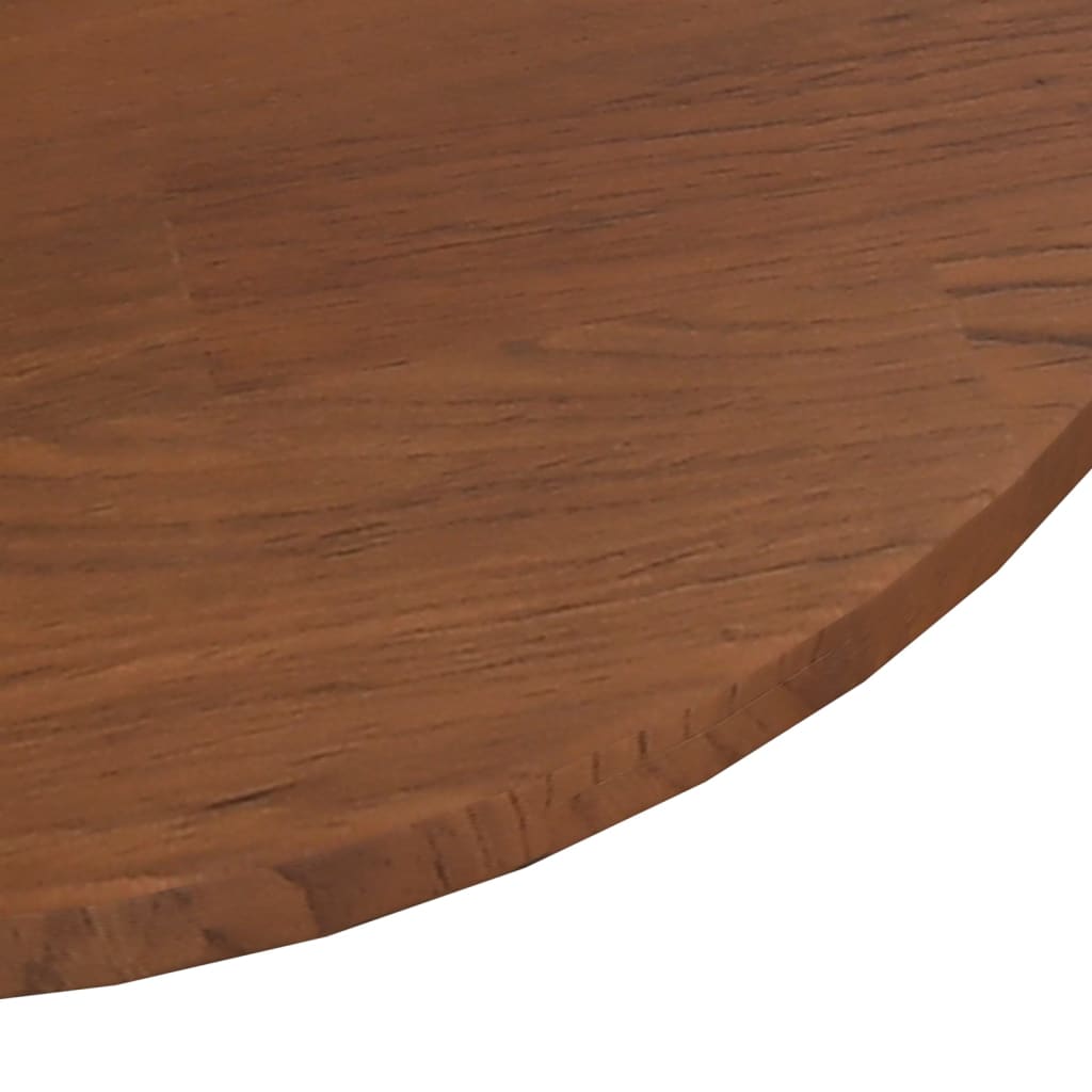 Dessus de table rond Marron foncé Ø40x1,5cm Chêne massif traité Plateaux de table vidaXL   