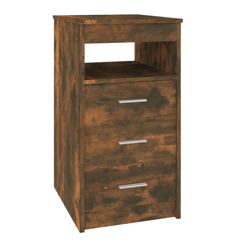 Armoire à tiroirs Chêne fumé 40x50x76 cm Bois d'ingénierie Casiers & armoires de rangement vidaXL   