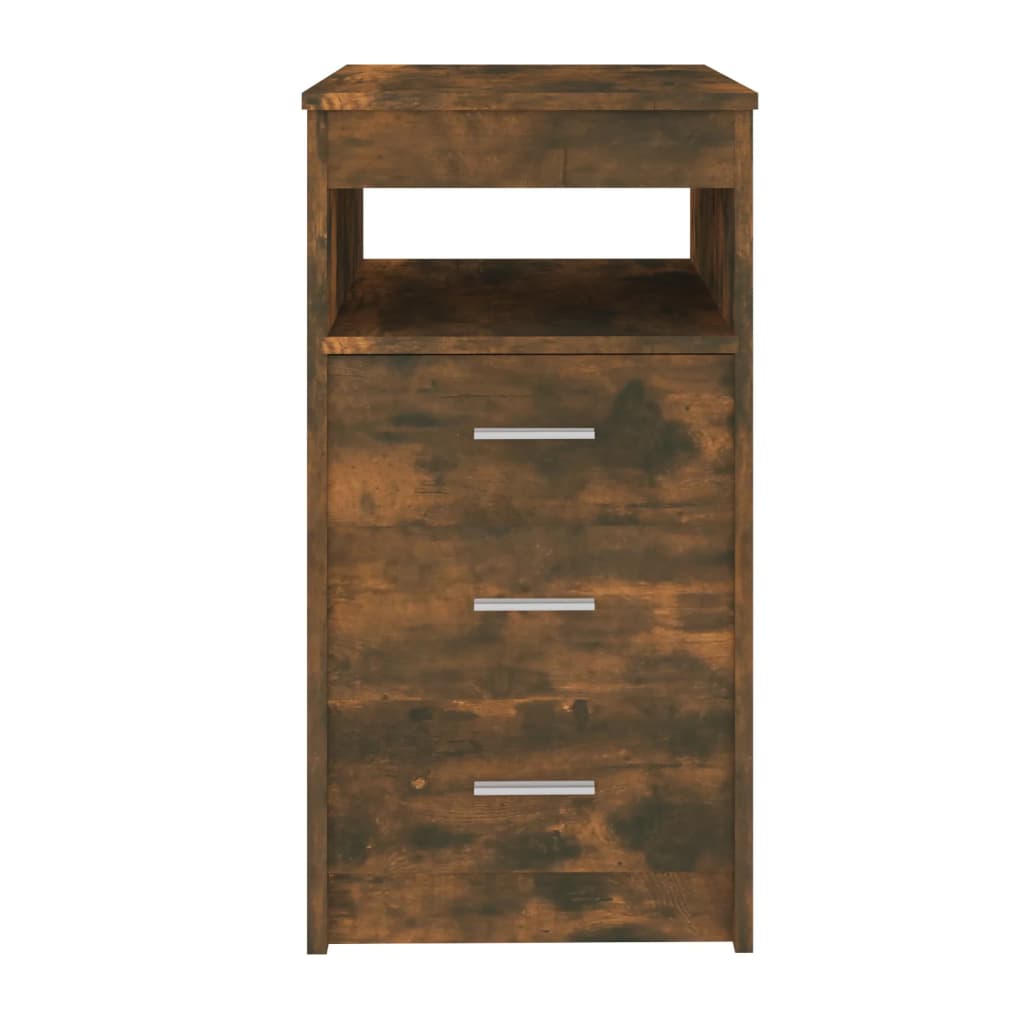 Armoire à tiroirs Chêne fumé 40x50x76 cm Bois d'ingénierie Casiers & armoires de rangement vidaXL   