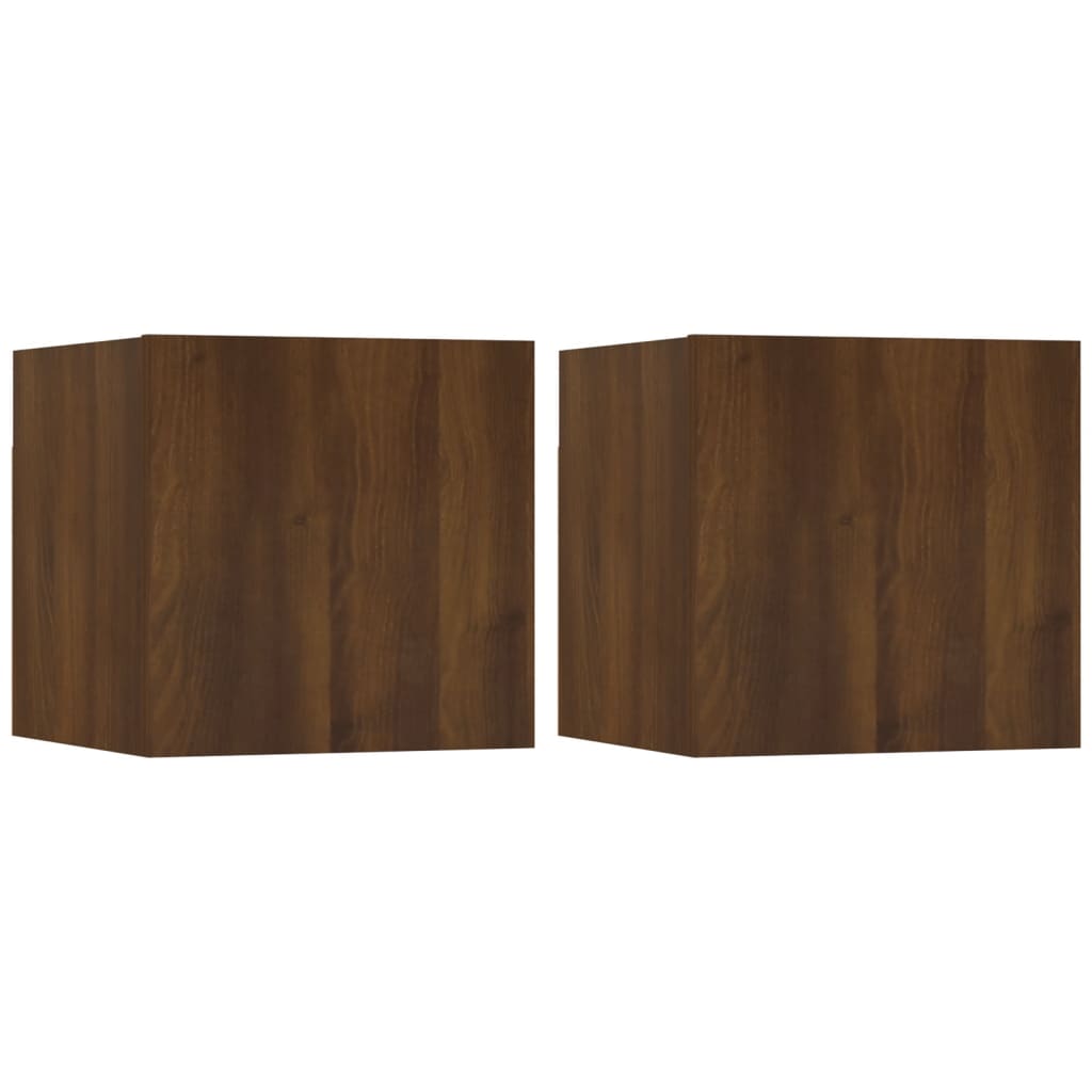 Meubles TV muraux 2 pcs Chêne marron 30,5x30x30 cm Meubles TV vidaXL   