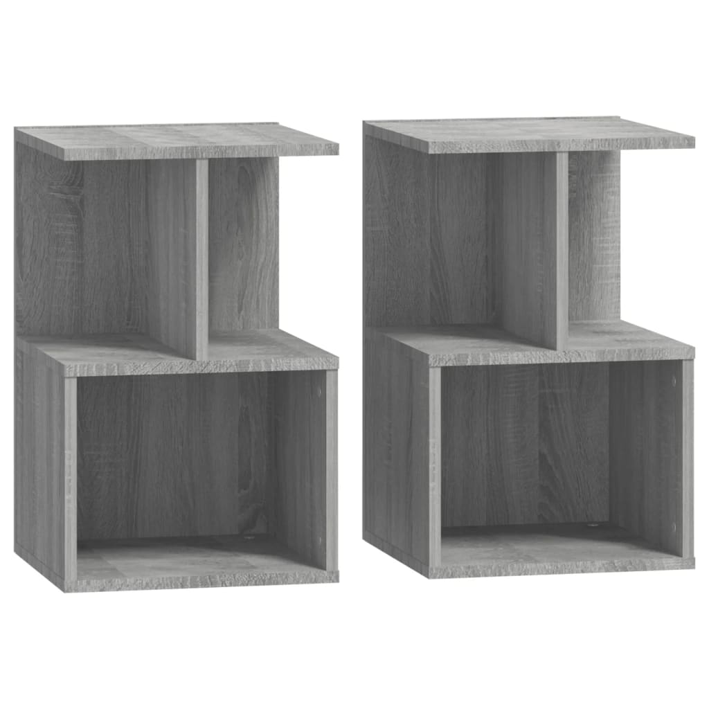 Tables de chevet 2 pcs Sonoma gris 35x35x55 cm Bois ingénierie Tables de chevet vidaXL   