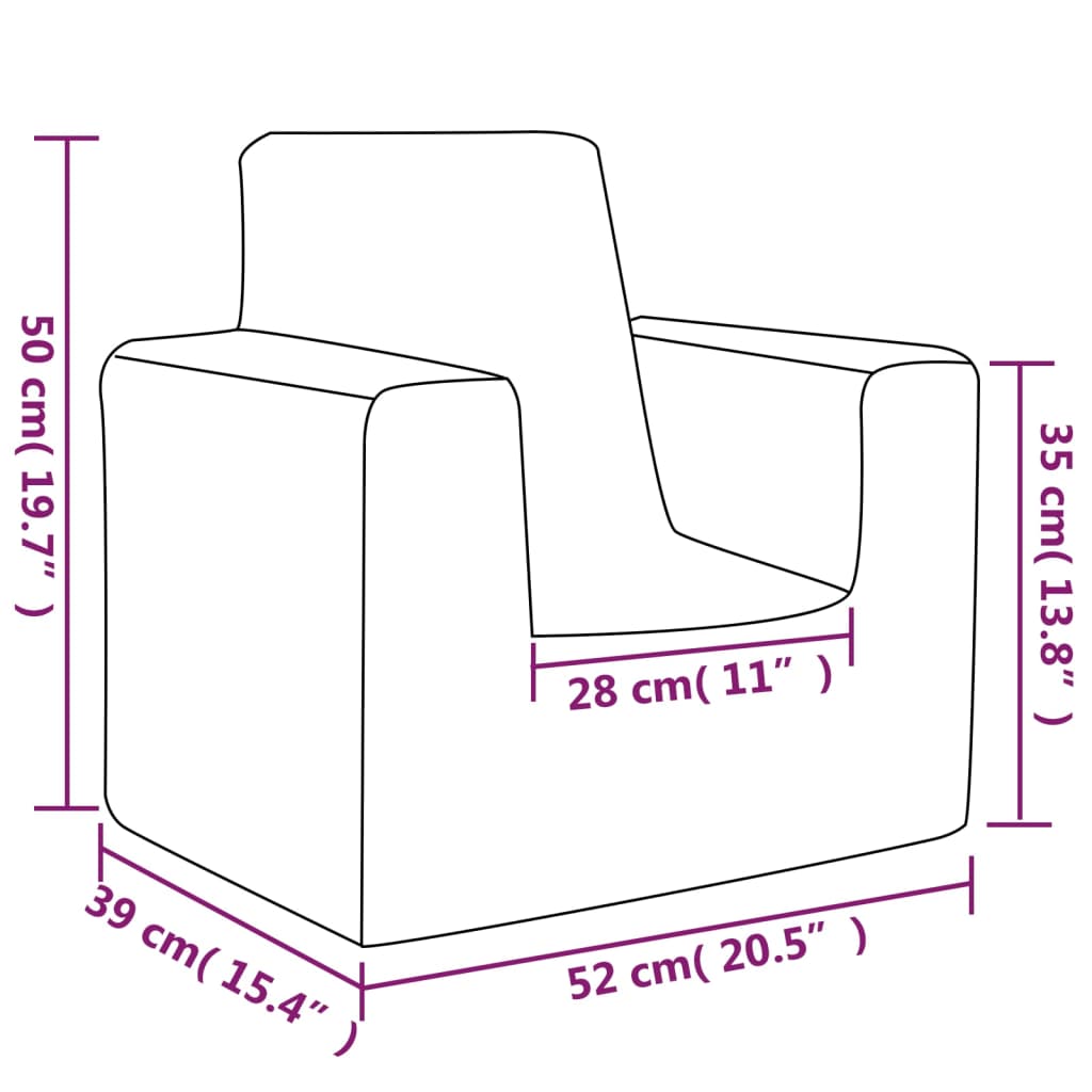 Canapé pour enfants Crème Peluche douce Mobilier pour bébés & tout-petits vidaXL   