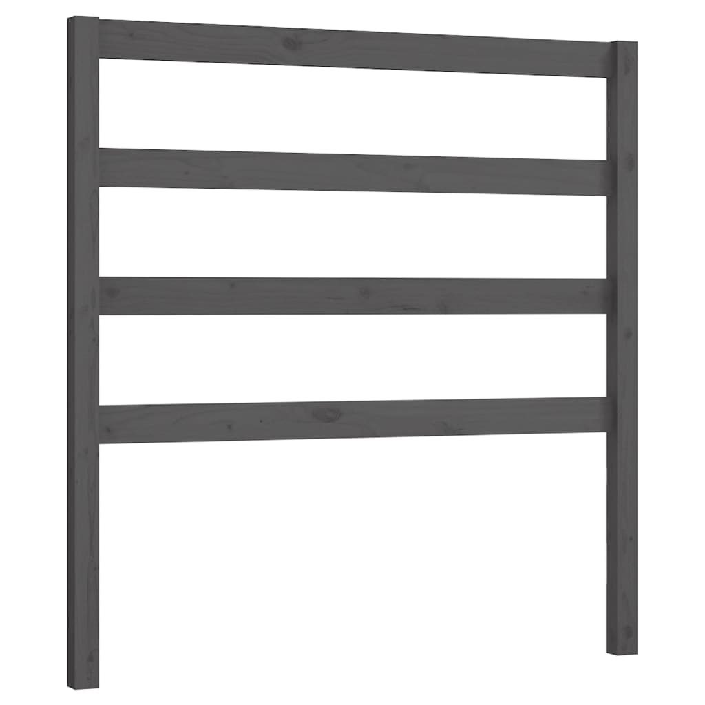 Tête de lit Gris 81x4x100 cm Bois massif de pin Têtes et pieds de lit vidaXL   