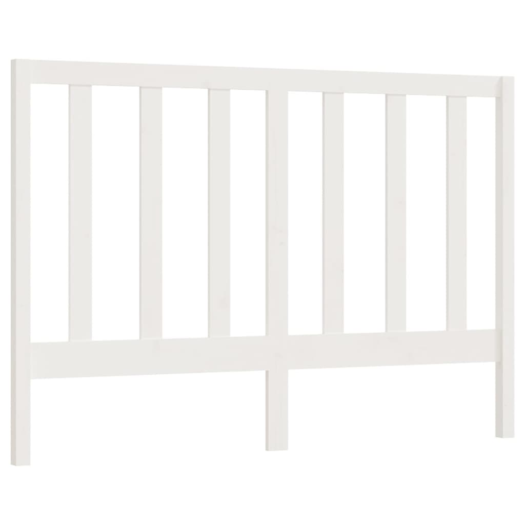 Tête de lit Blanc 126x4x100 cm Bois massif de pin Têtes et pieds de lit vidaXL   