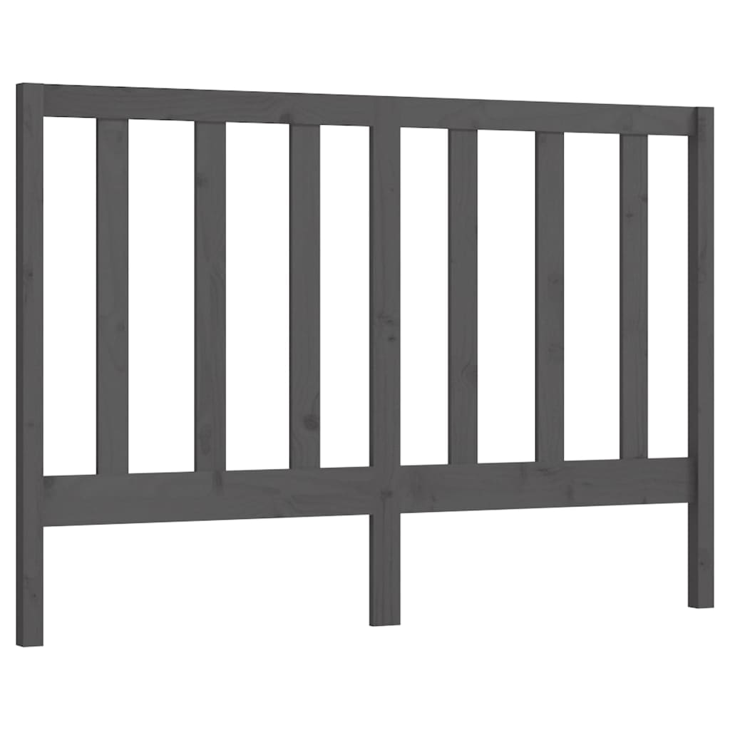 Tête de lit Gris 126x4x100 cm Bois massif de pin Têtes et pieds de lit vidaXL   