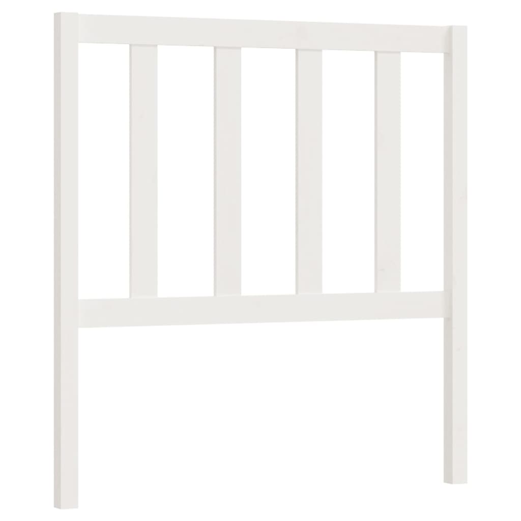 Tête de lit Blanc 81x4x100 cm Bois massif de pin Têtes et pieds de lit vidaXL   