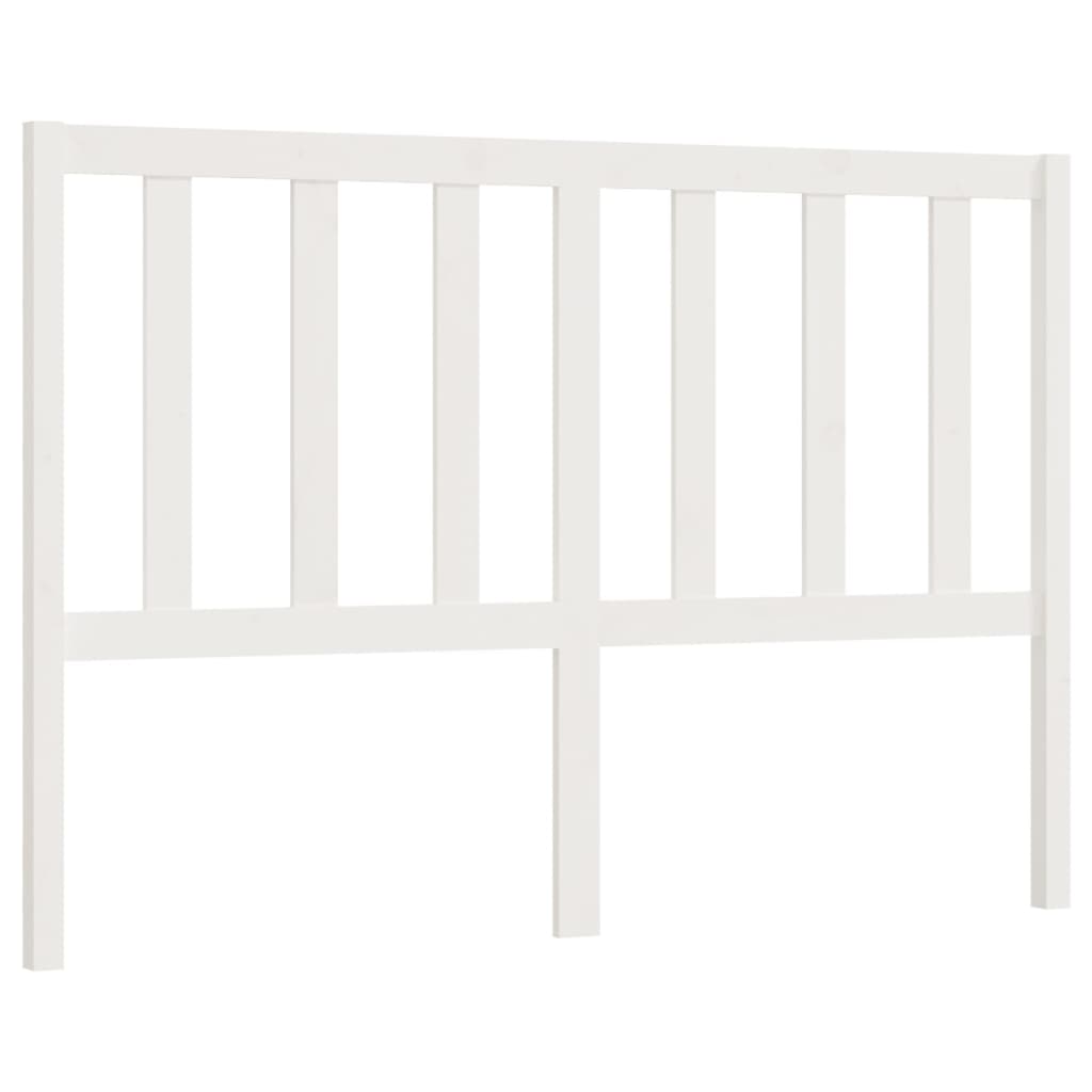 Tête de lit Blanc 126x4x100 cm Bois massif de pin Têtes et pieds de lit vidaXL   