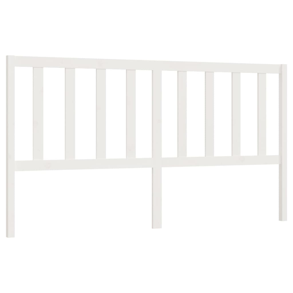 Tête de lit Blanc 206x4x100 cm Bois massif de pin Têtes et pieds de lit vidaXL   