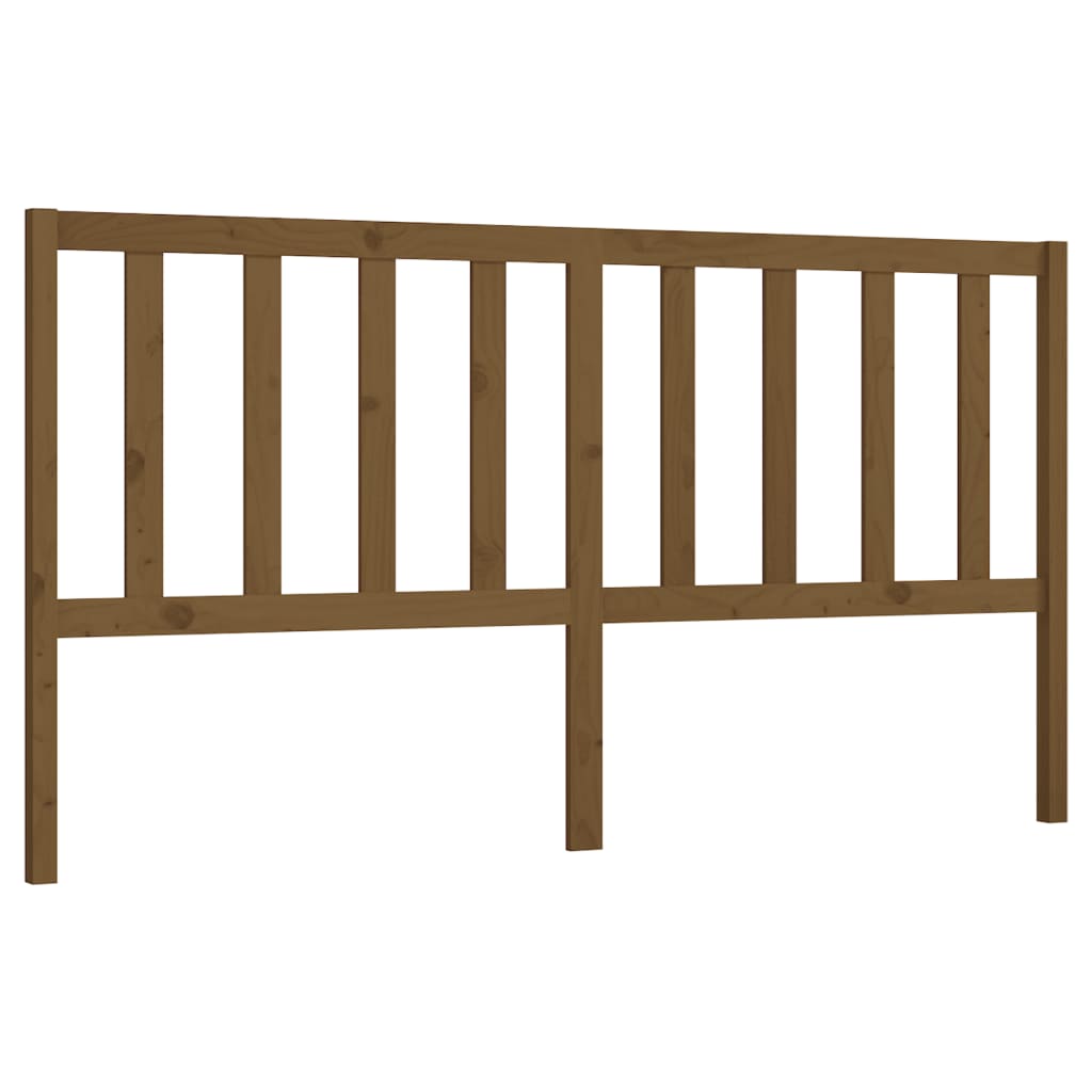 Tête de lit Marron miel 206x4x100 cm Bois massif de pin Têtes et pieds de lit vidaXL   