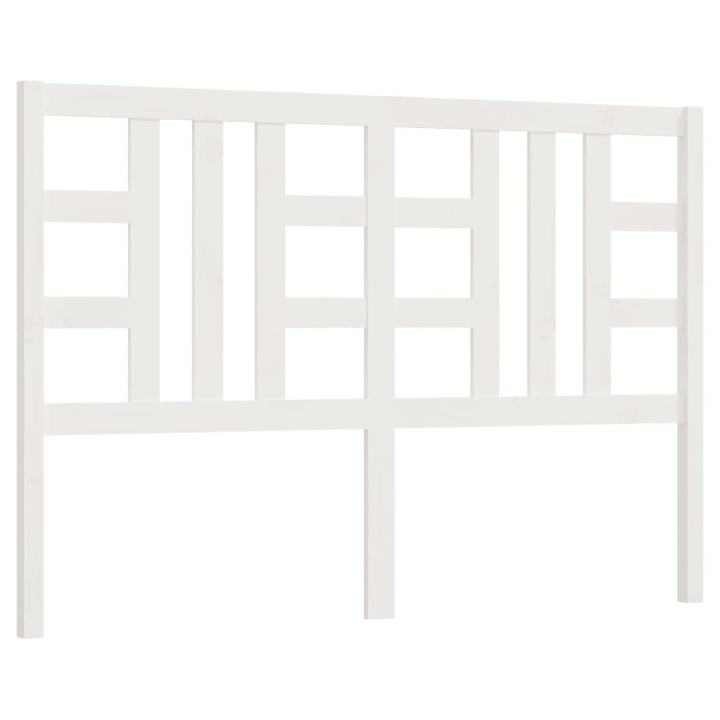 Tête de lit Blanc 126x4x100 cm Bois massif de pin Têtes et pieds de lit vidaXL   