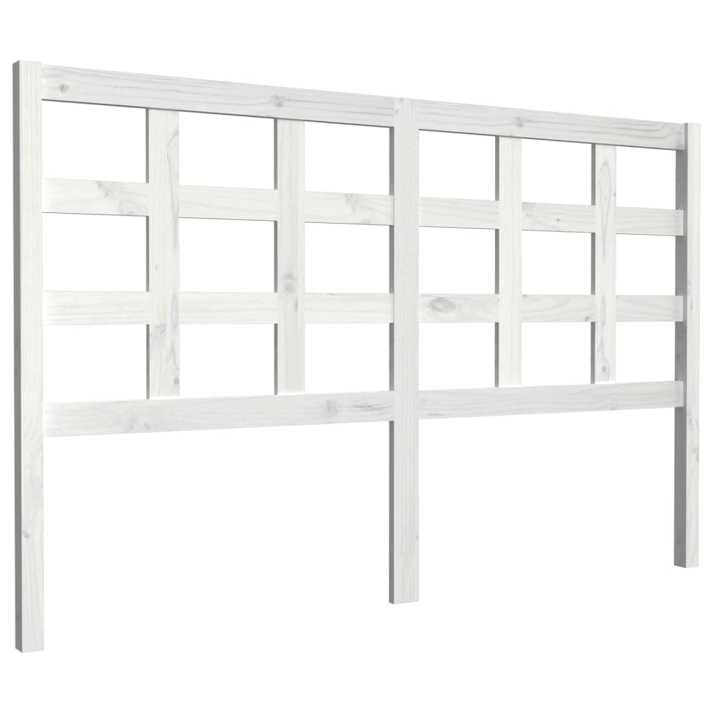 Tête de lit Blanc 156x4x100 cm Bois massif de pin Têtes et pieds de lit vidaXL   