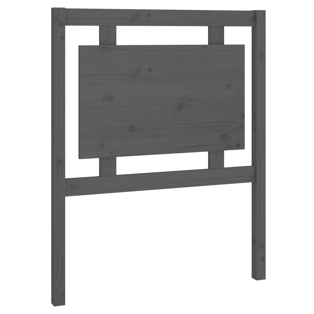 Tête de lit Gris 80,5x4x100 cm Bois massif de pin Têtes et pieds de lit vidaXL   