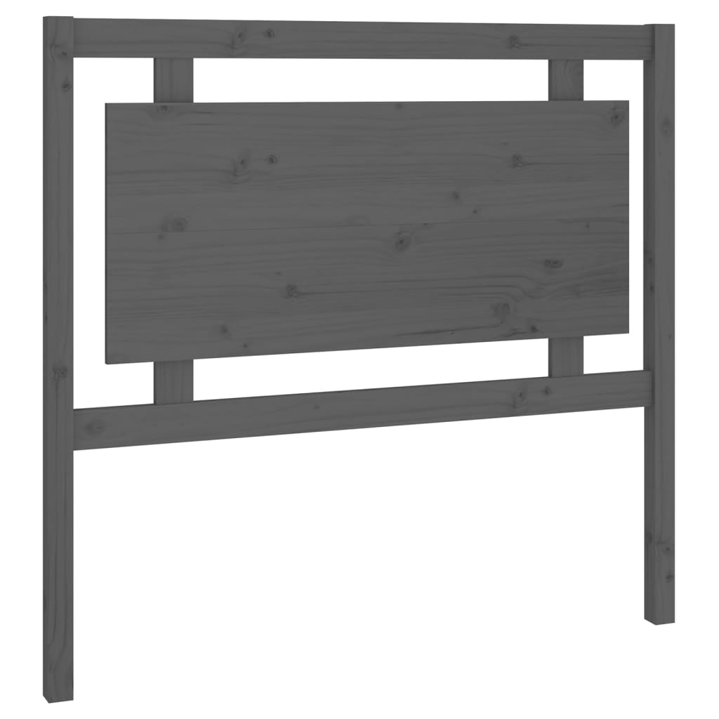 Tête de lit Gris 105,5x4x100 cm Bois massif de pin Têtes et pieds de lit vidaXL   