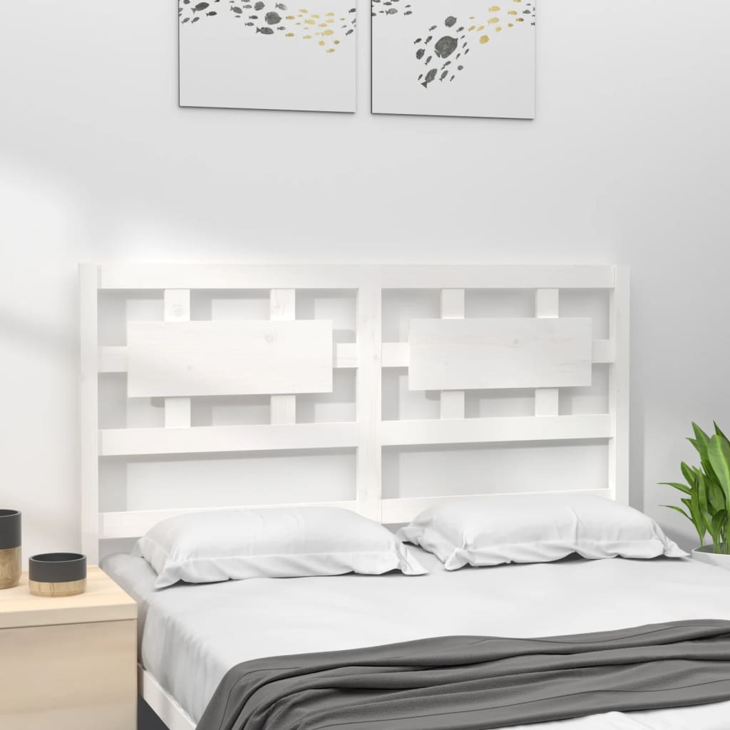 Tête de lit Blanc 125,5x4x100 cm Bois massif de pin Têtes et pieds de lit vidaXL   