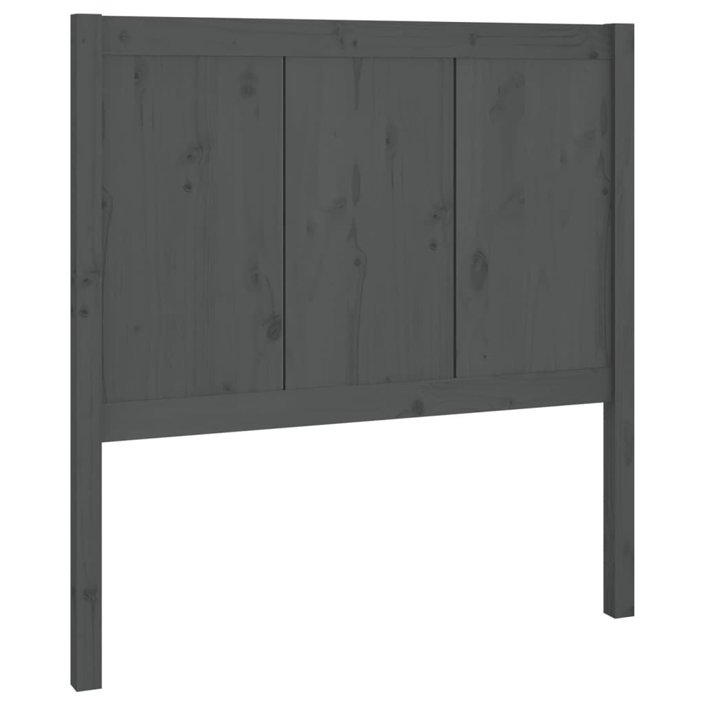 Tête de lit Gris 80,5x4x100 cm Bois massif de pin Têtes et pieds de lit vidaXL   