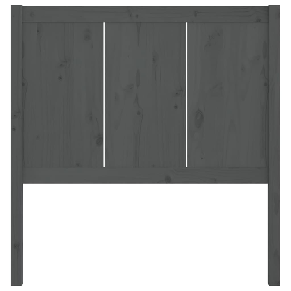 Tête de lit Gris 80,5x4x100 cm Bois massif de pin Têtes et pieds de lit vidaXL   