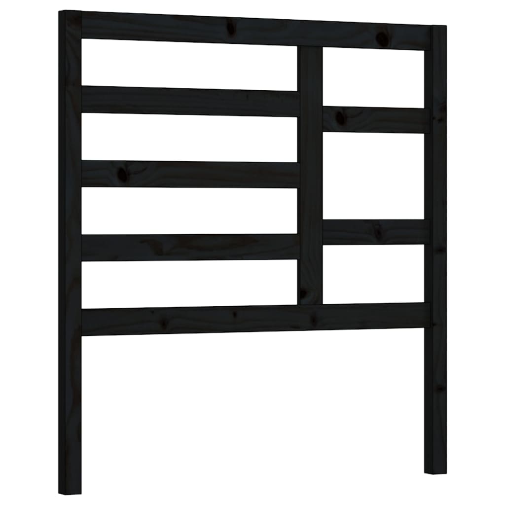 Tête de lit Noir 81x4x104 cm Bois massif de pin Têtes et pieds de lit vidaXL   