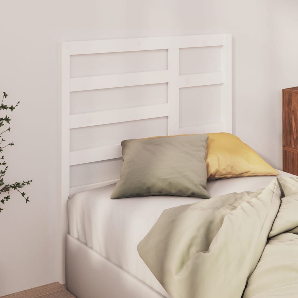 Tête de lit Blanc 96x4x104 cm Bois massif de pin Têtes et pieds de lit vidaXL   