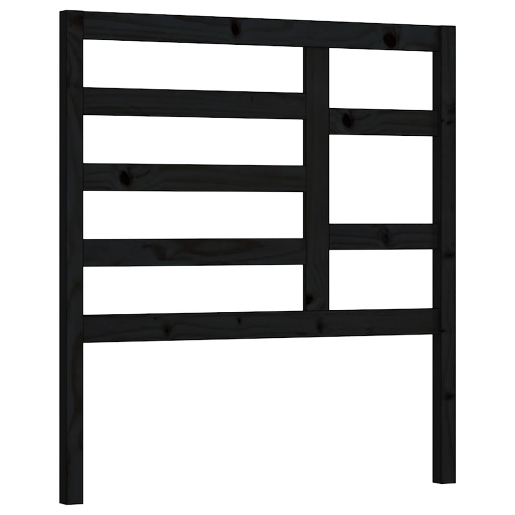 Tête de lit Noir 96x4x104 cm Bois massif de pin Têtes et pieds de lit vidaXL   