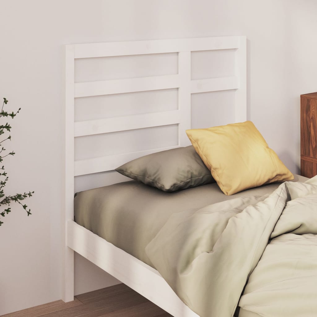 Tête de lit Blanc 106x4x104 cm Bois massif de pin Têtes et pieds de lit vidaXL   