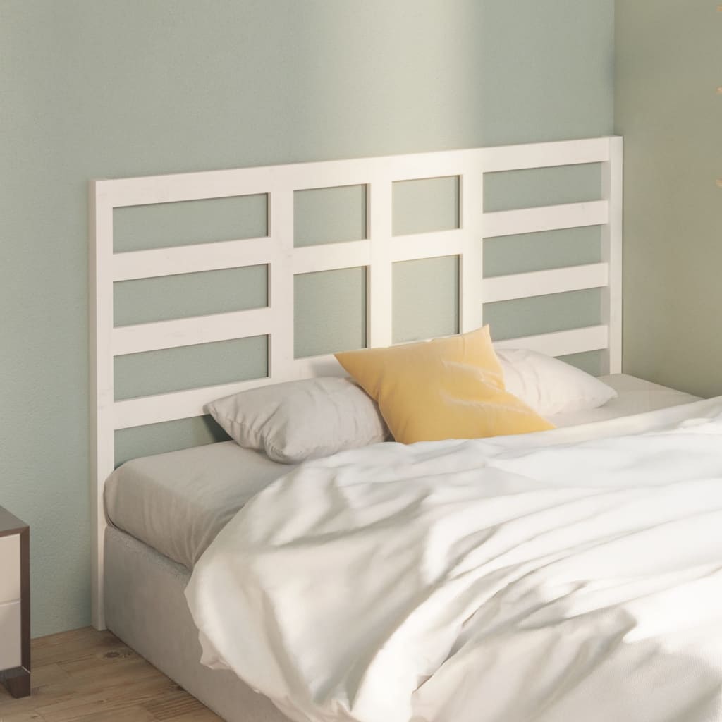 Tête de lit Blanc 126x4x104 cm Bois massif de pin Têtes et pieds de lit vidaXL   