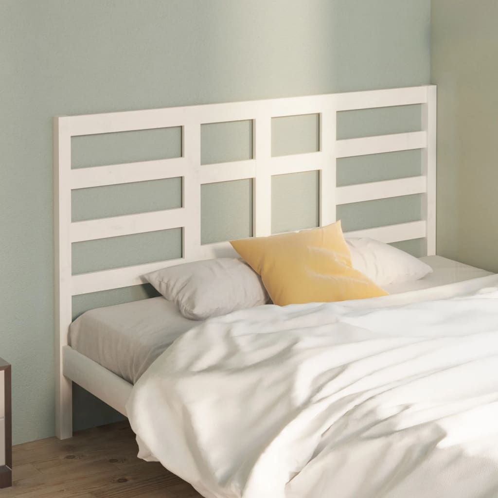 Tête de lit Blanc 126x4x104 cm Bois massif de pin Têtes et pieds de lit vidaXL   