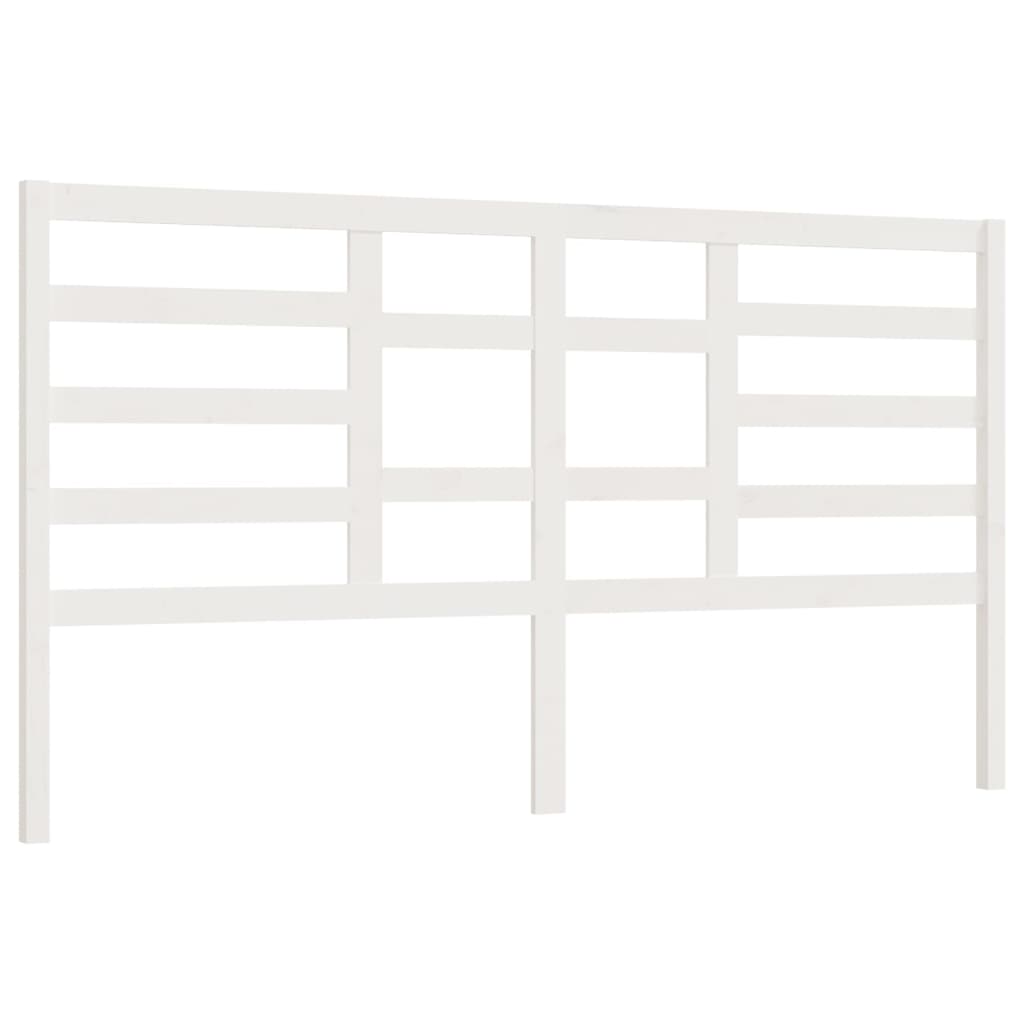 Tête de lit Blanc 186x4x104 cm Bois massif de pin Têtes et pieds de lit vidaXL   