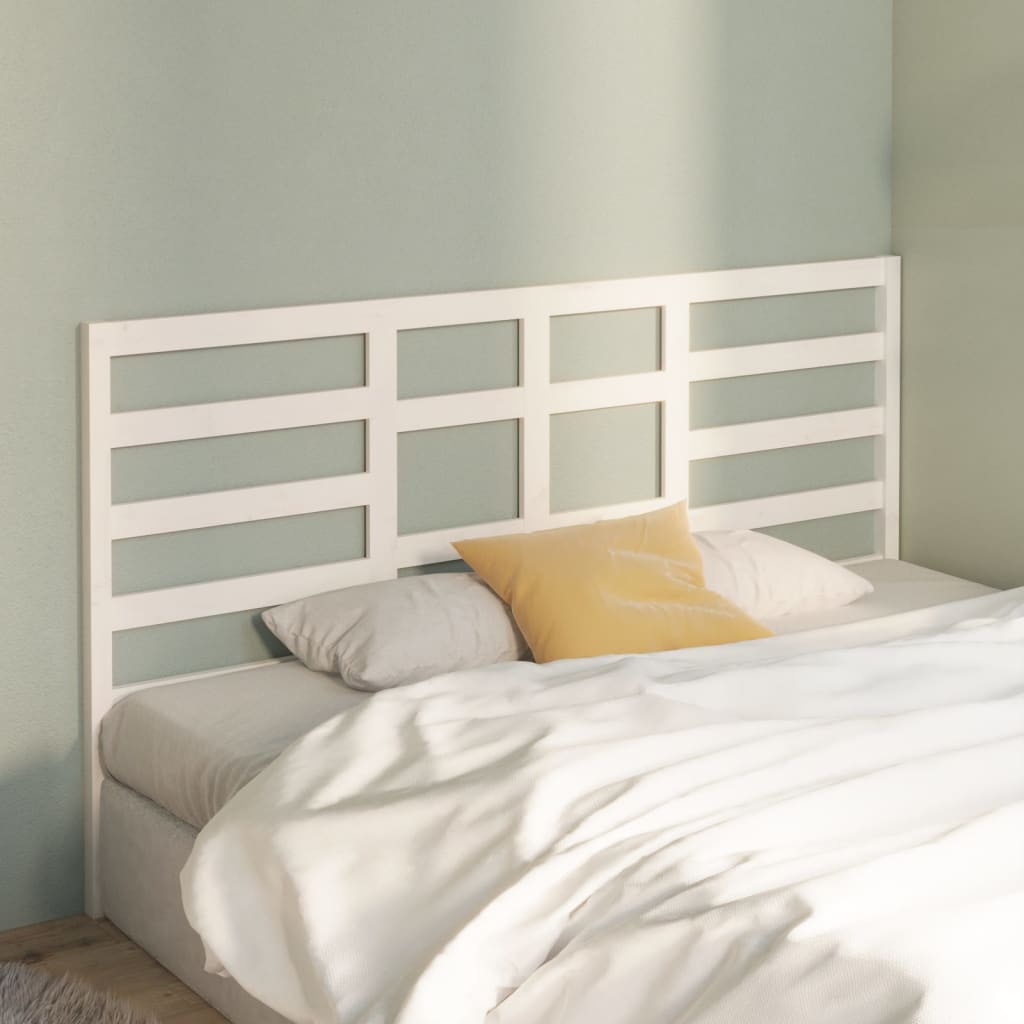 Tête de lit Blanc 206x4x104 cm Bois massif de pin Têtes et pieds de lit vidaXL   