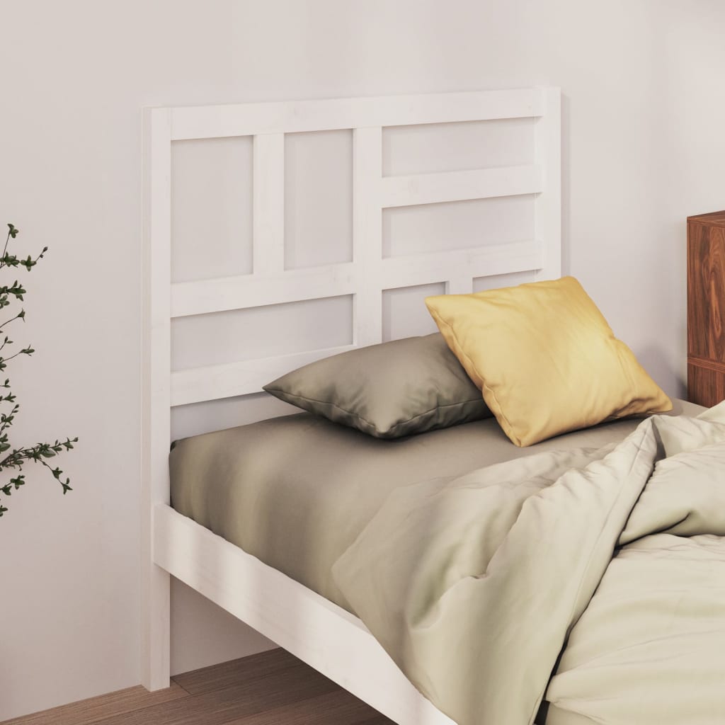 Tête de lit Blanc 81x4x104 cm Bois massif de pin Têtes et pieds de lit vidaXL   