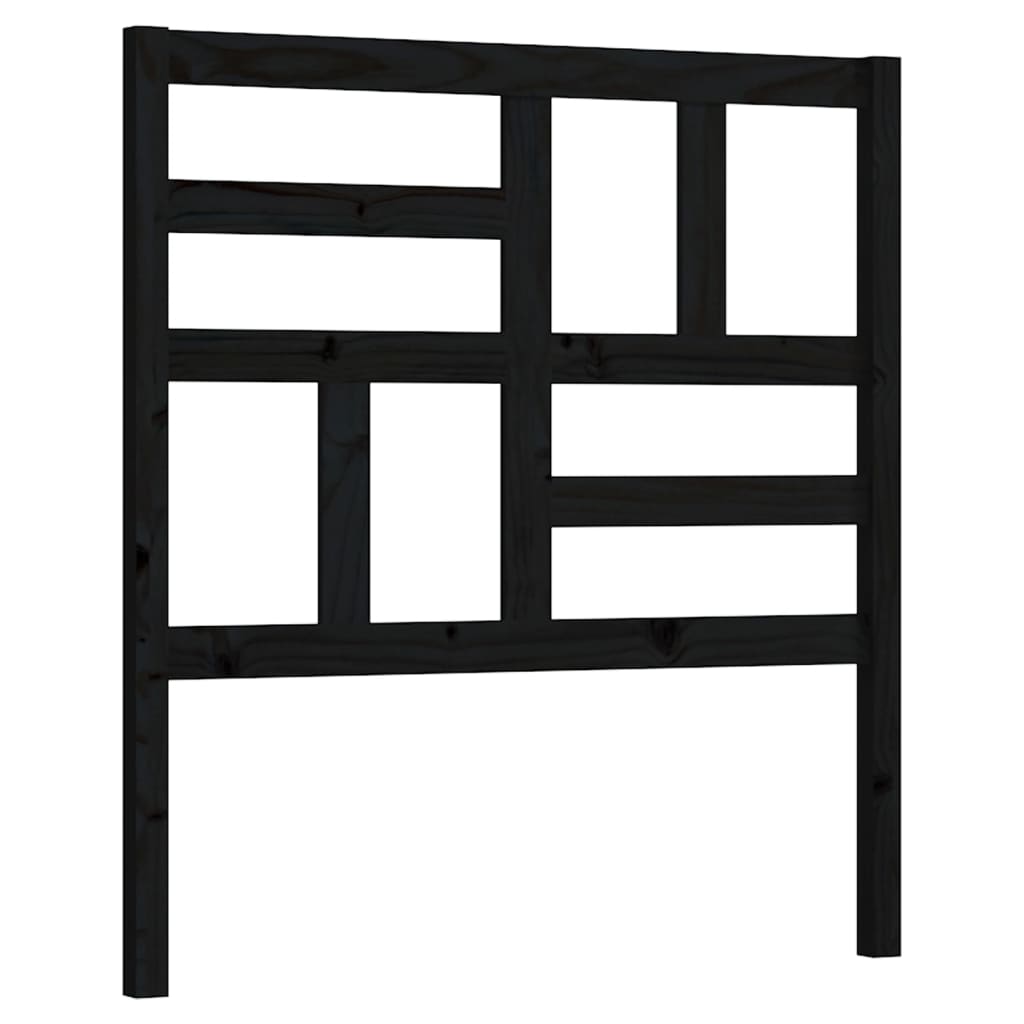 Tête de lit Noir 96x4x104 cm Bois massif de pin Têtes et pieds de lit vidaXL   