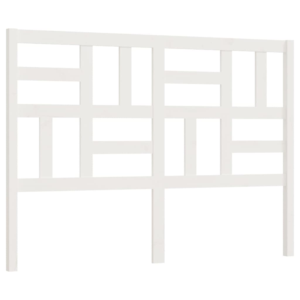 Tête de lit Blanc 126x4x104 cm Bois massif de pin Têtes et pieds de lit vidaXL   