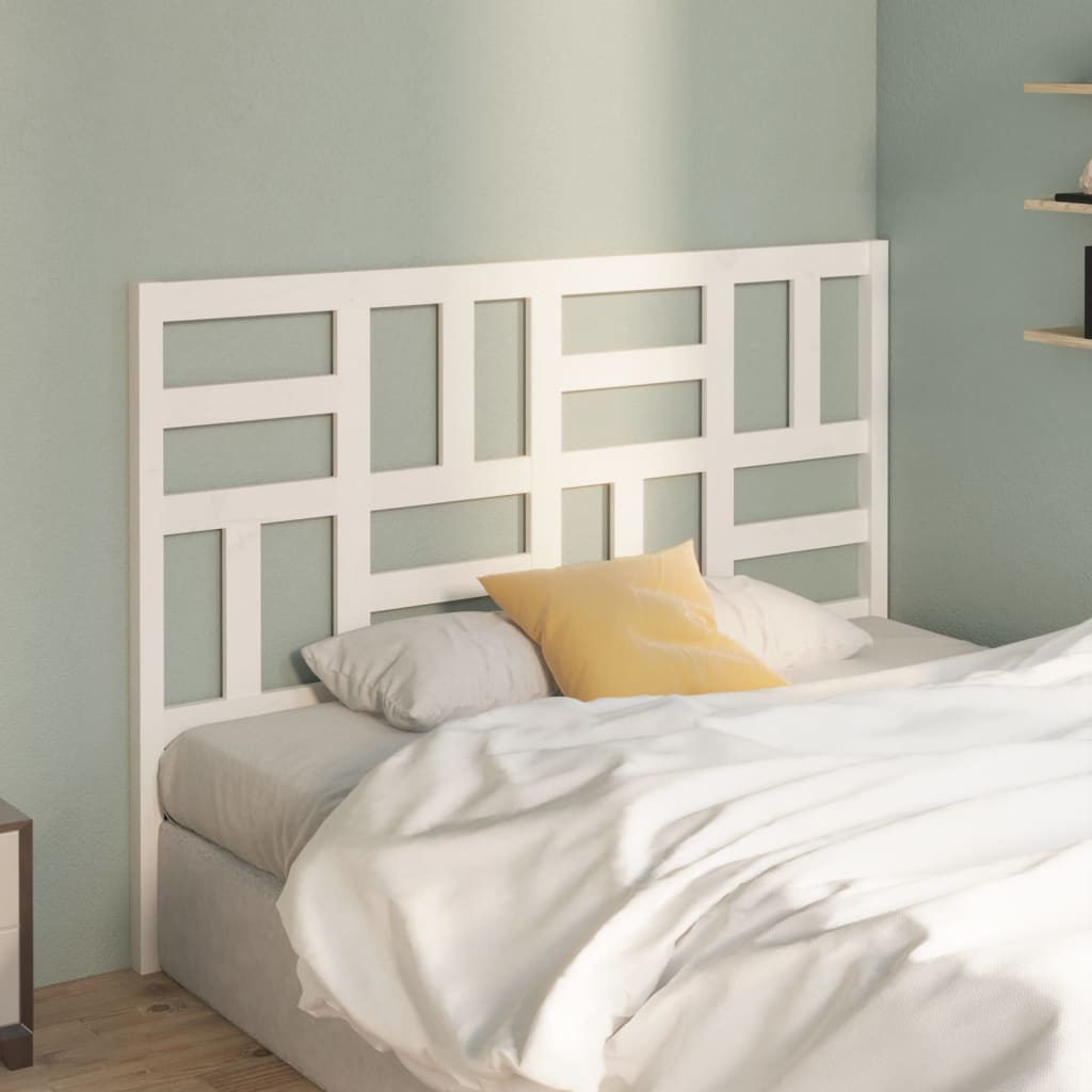 Tête de lit Blanc 126x4x104 cm Bois massif de pin Têtes et pieds de lit vidaXL   