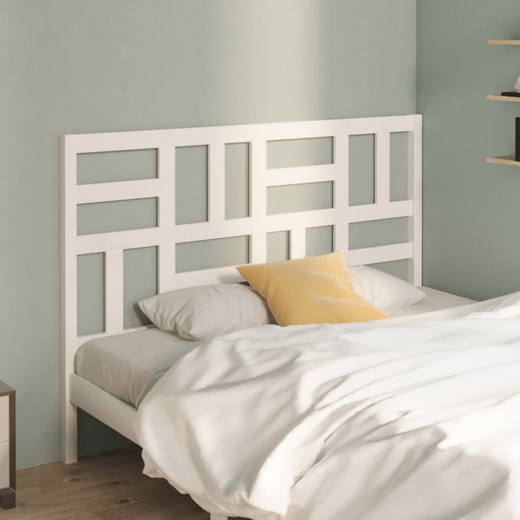 Tête de lit Blanc 156x4x104 cm Bois massif de pin Têtes et pieds de lit vidaXL   