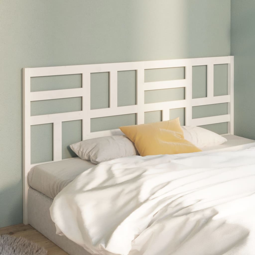 Tête de lit Blanc 206x4x104 cm Bois massif de pin Têtes et pieds de lit vidaXL   