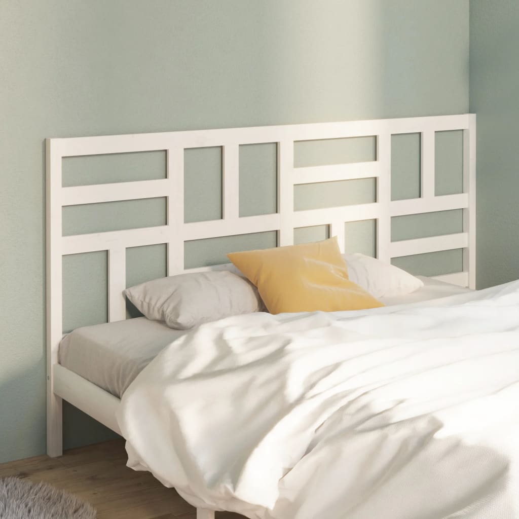 Tête de lit Blanc 206x4x104 cm Bois massif de pin Têtes et pieds de lit vidaXL   