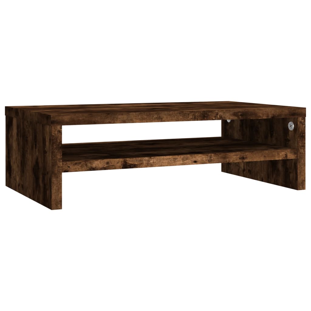 Support de moniteur Chêne fumé 42x24x13 cm Bois d'ingénierie Meubles TV vidaXL   