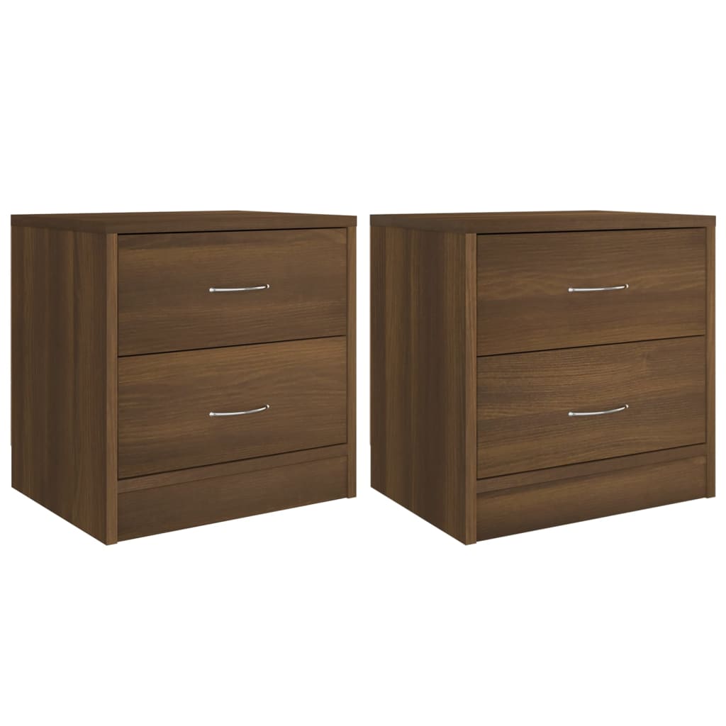 Tables de chevet 2 pcs Chêne marron 40x30x40 cm Bois ingénierie Tables de chevet vidaXL