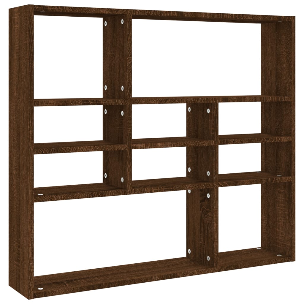 Étagère murale Chêne marron 90x16x78 cm Bois d’ingénierie - Xios Store SNC