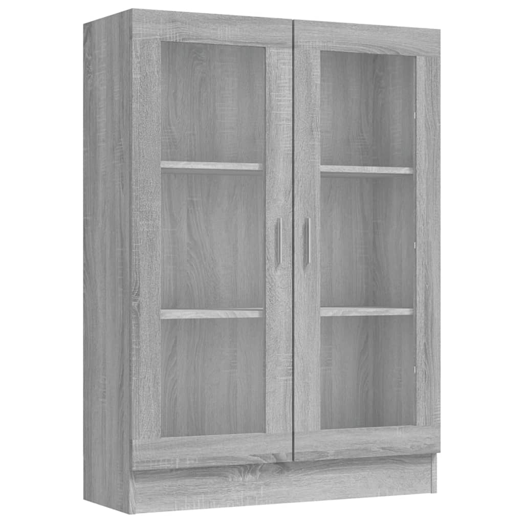 Armoire à vitrine Sonoma gris 82,5x30,5x115cm Bois d'ingénierie Bibliothèques vidaXL   