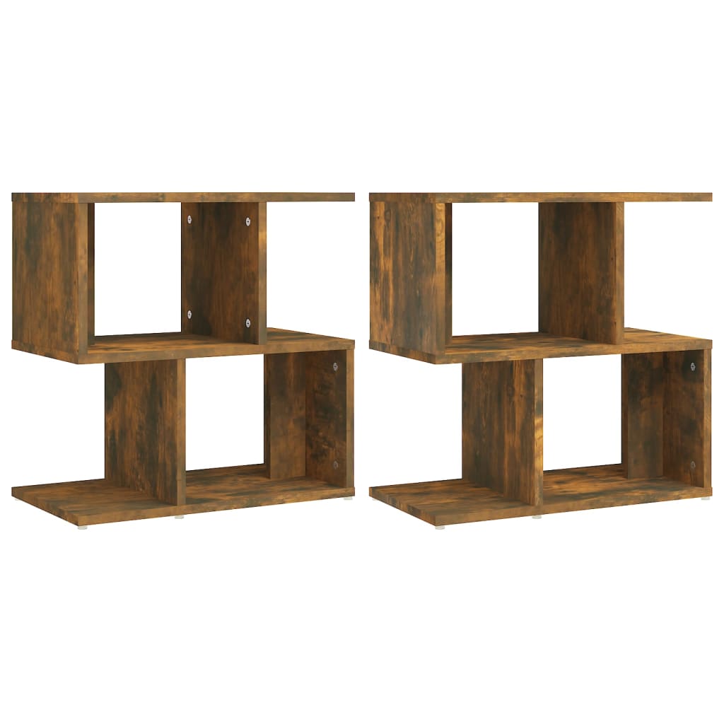 Tables de chevet 2pcs Chêne fumé 50x30x51,5cm Bois d'ingénierie Tables de chevet vidaXL   