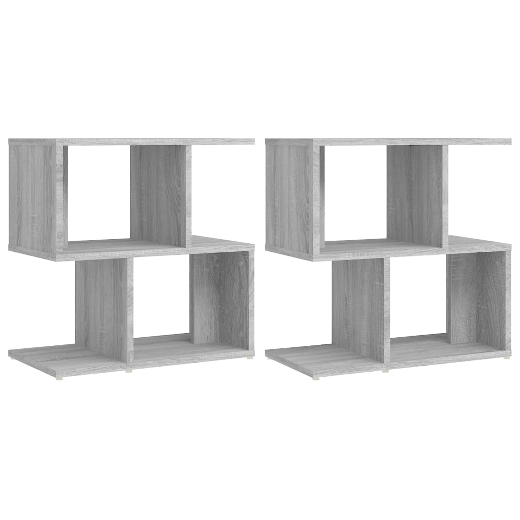 Table de chevet 2pcs Sonoma gris 50x30x51,5cm Bois d'ingénierie Tables de chevet vidaXL   