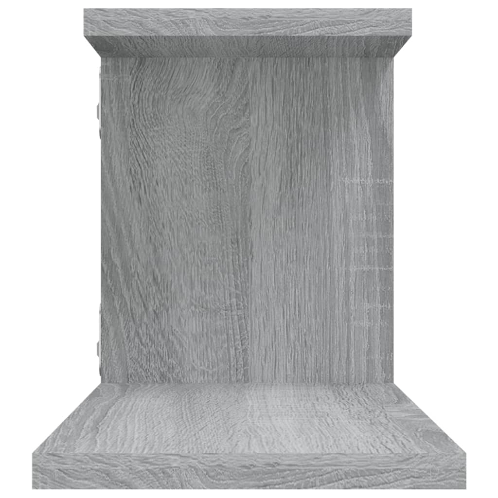 Étagère TV murale Sonoma gris 125x18x23 cm Bois d'ingénierie Étagères murales & corniches vidaXL   