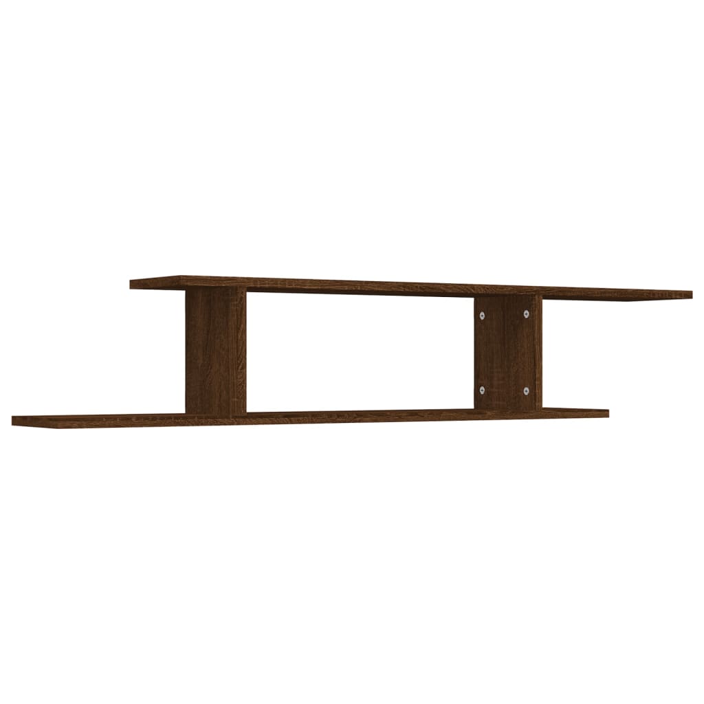 Étagère TV murale Chêne marron 125x18x23 cm Bois d'ingénierie Étagères murales & corniches vidaXL   