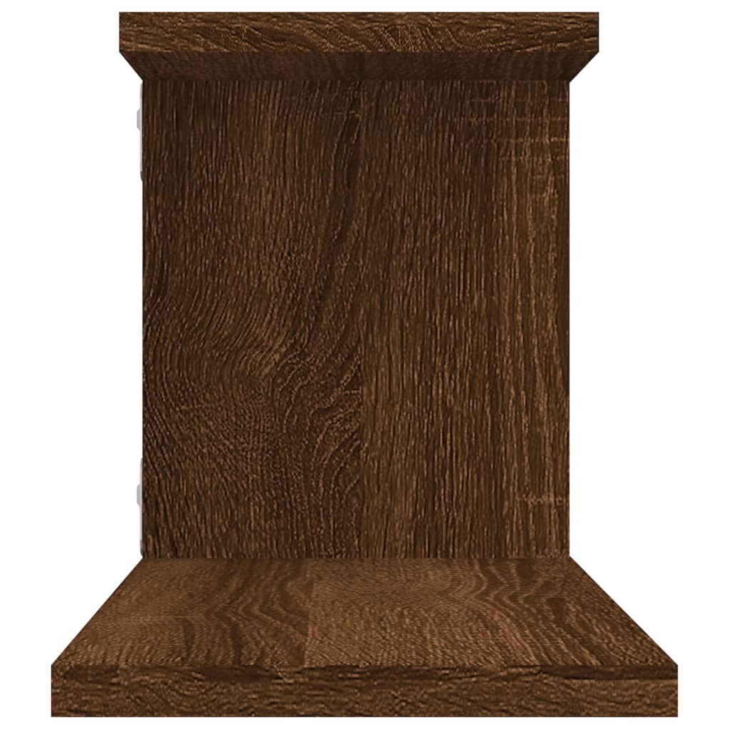 Étagère TV murale Chêne marron 125x18x23 cm Bois d'ingénierie Étagères murales & corniches vidaXL   