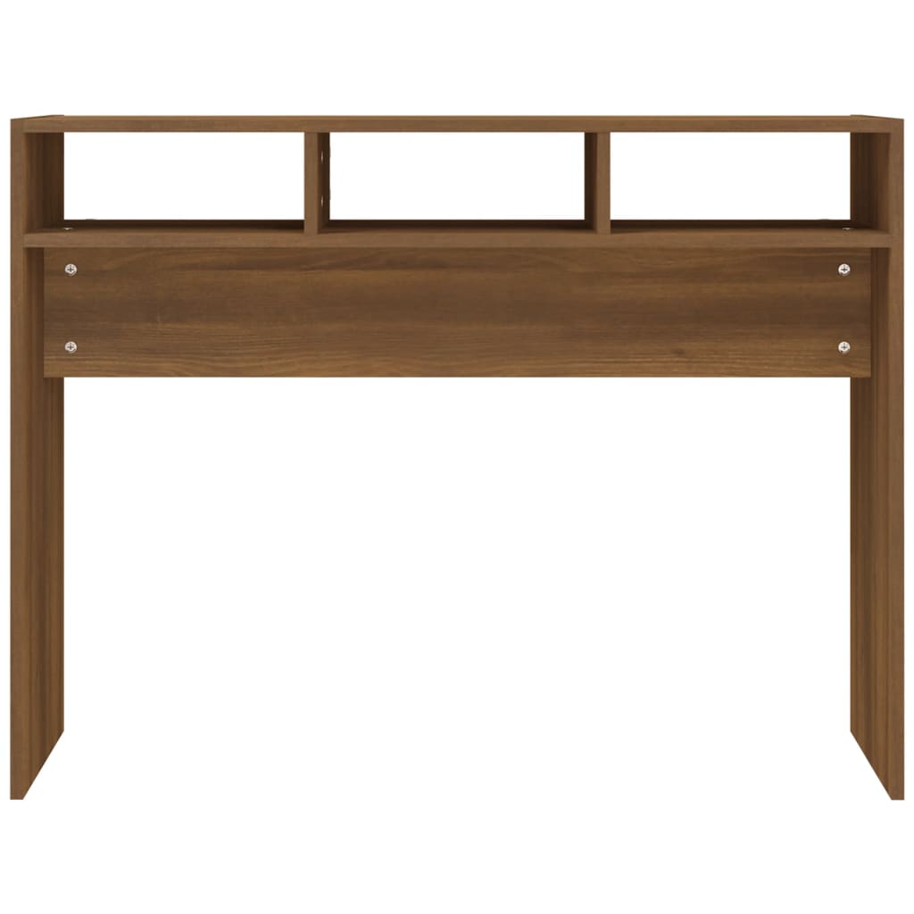 Table console Chêne marron 105x30x80 cm Bois d'ingénierie Tables d'appoint vidaXL   