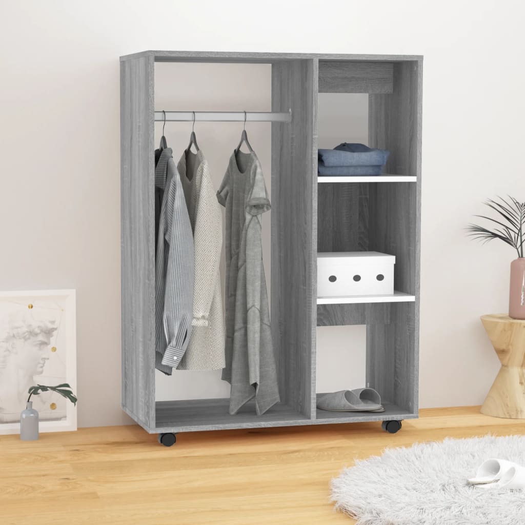 Garde-robe Sonoma gris 80x40x110 cm Bois d'ingénierie Armoires vidaXL   