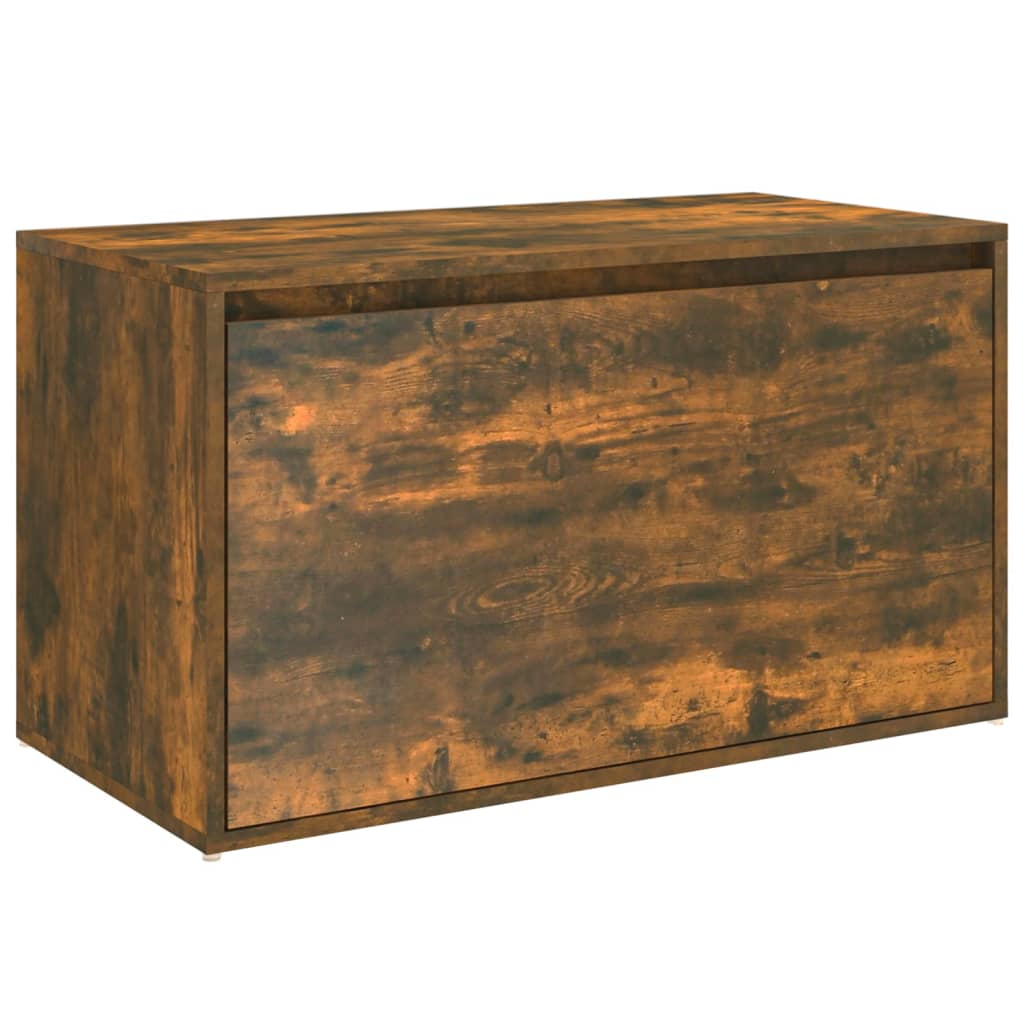 Banc d'entrée 80x40x45 cm Chêne fumé Bois d'ingénierie Bancs coffres vidaXL   